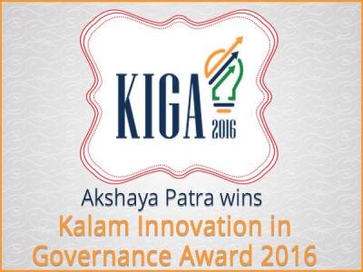 Akshaya Patra receives Kalam Memorial Award, 2016