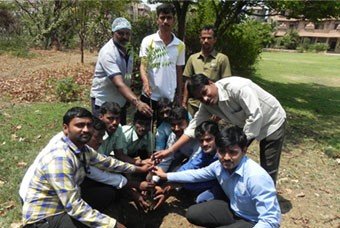 Planting trees on Earth Day 2017
