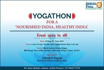 AKSHAYA PATRA ORGANISES YOGATHON IN PUNE