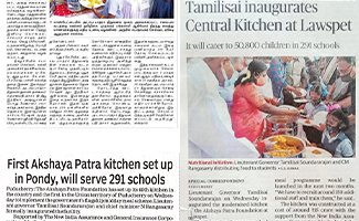 New Kitchen Inaugurated in Puducherry