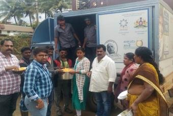 Akshaya Patra’s flood relief service in Coorg