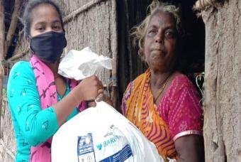 A kit handed over to a family in need